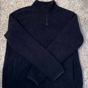 1/4 zip fuzzy jacket